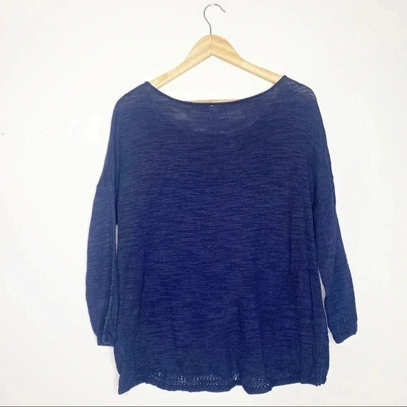 Moth Navy Crossover Sweater Size Medium - Picture 7 of 7